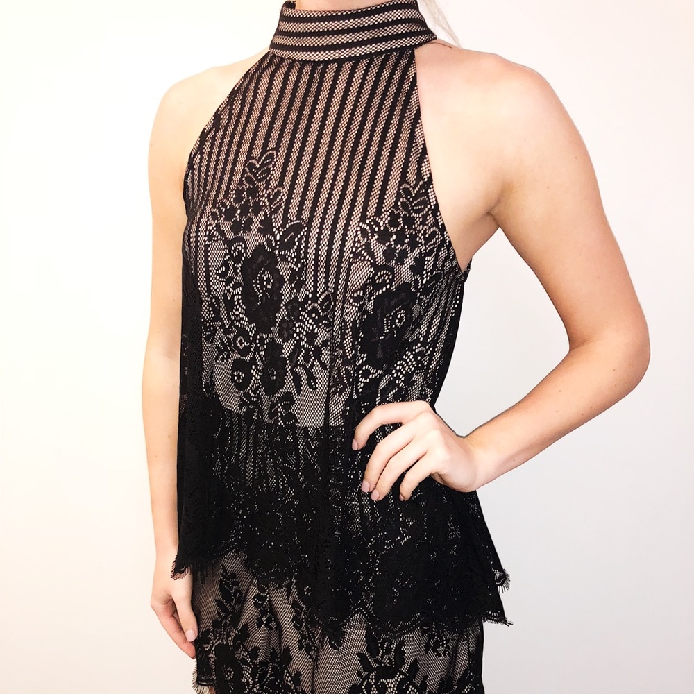 Black Lacey romper - Picture 2 of 3